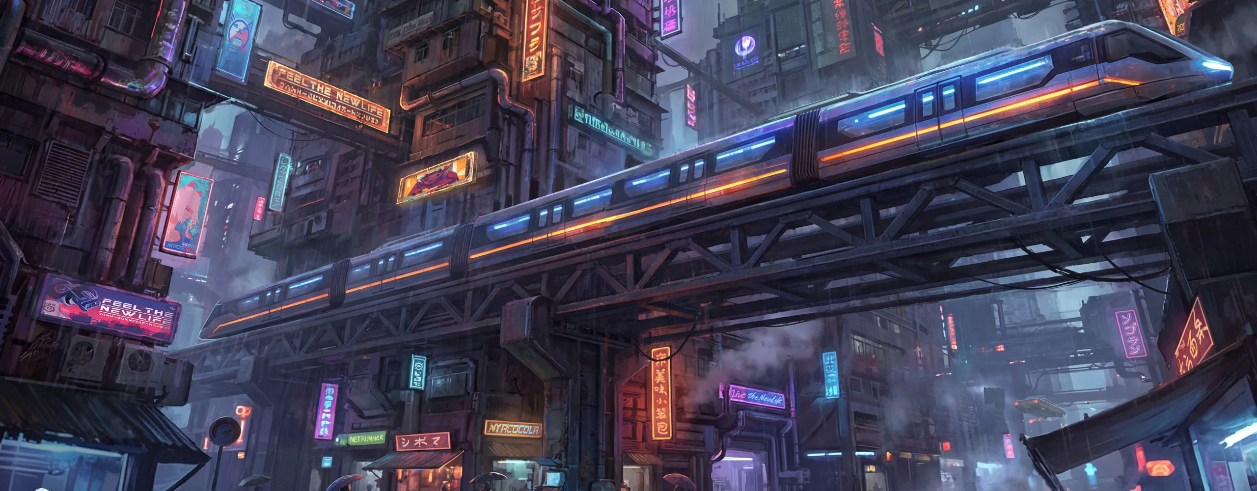 Nivalis Nights Cyberpunk Stadtansicht